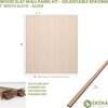 Ekena Millwork 94H x 3/8T Adjustable Wood Slat Wall Panel Kit w/ 1W Slats, Alder contains 42 Slats SWW84X94X0375AL